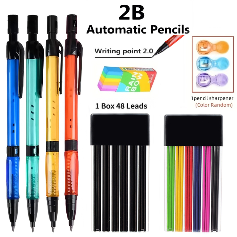 Staedtler Pencil Lumocolor - 2.0mm 기계식 연필 세트(2B 검정/컬러 리필