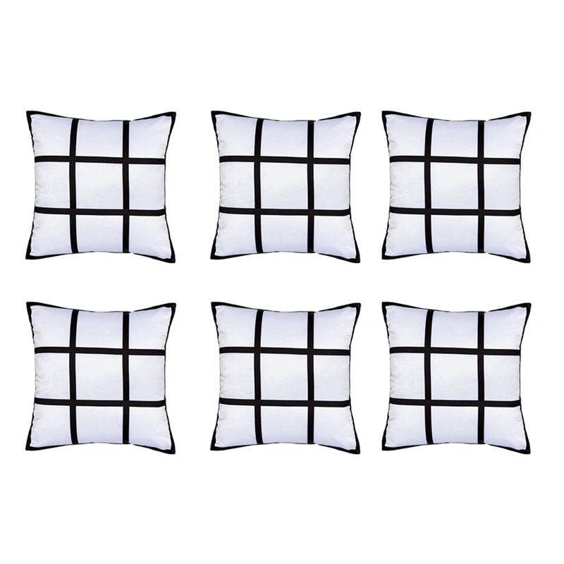 Pillow Cover Sublimation - ABKJ-6개입 승화 프린팅용 블랭크 패널 베개