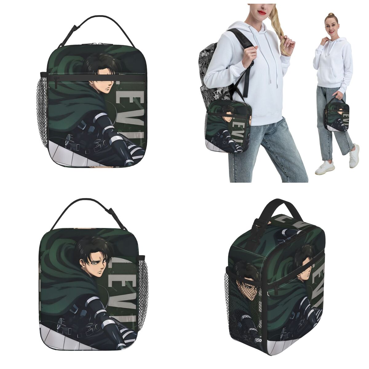 Levi Ackerman AOT 만화 절연 도시락 가방 - Tote Bag Sublimation 리뷰 및 가격