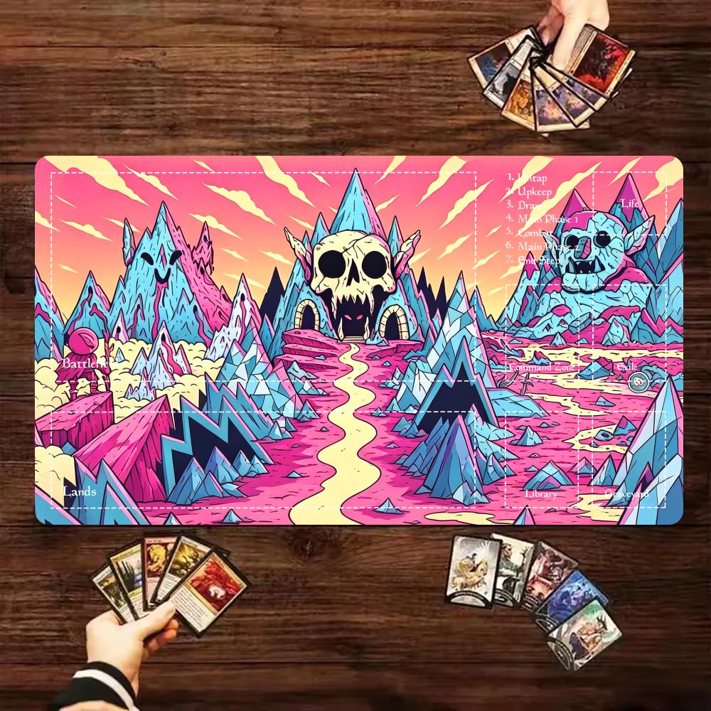 만화 핑크 해골 산 TCG 플레이 매트 존즈 매직 더  - Door Mat Blank 리뷰 및 가격