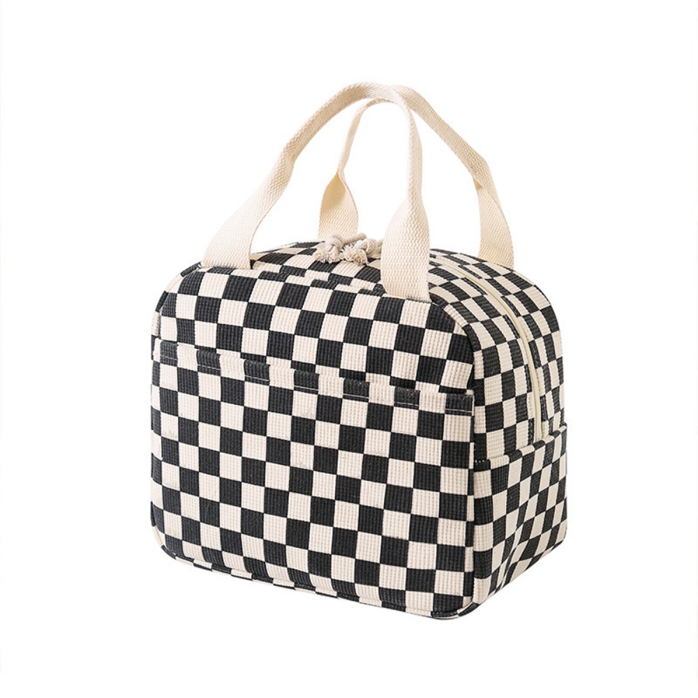 꽃무늬/격자무늬 디자인 코듀로이 도시락 가방 열 보존  - Tote Bag Sublimation 리뷰 및 가격
