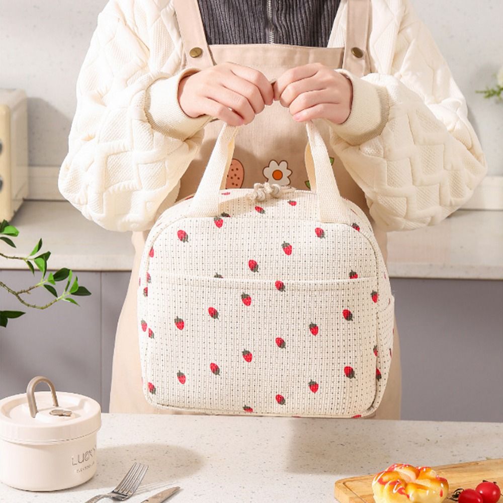 꽃무늬/격자무늬 디자인 코듀로이 도시락 가방 열 보존  - Tote Bag Sublimation 리뷰 및 가격