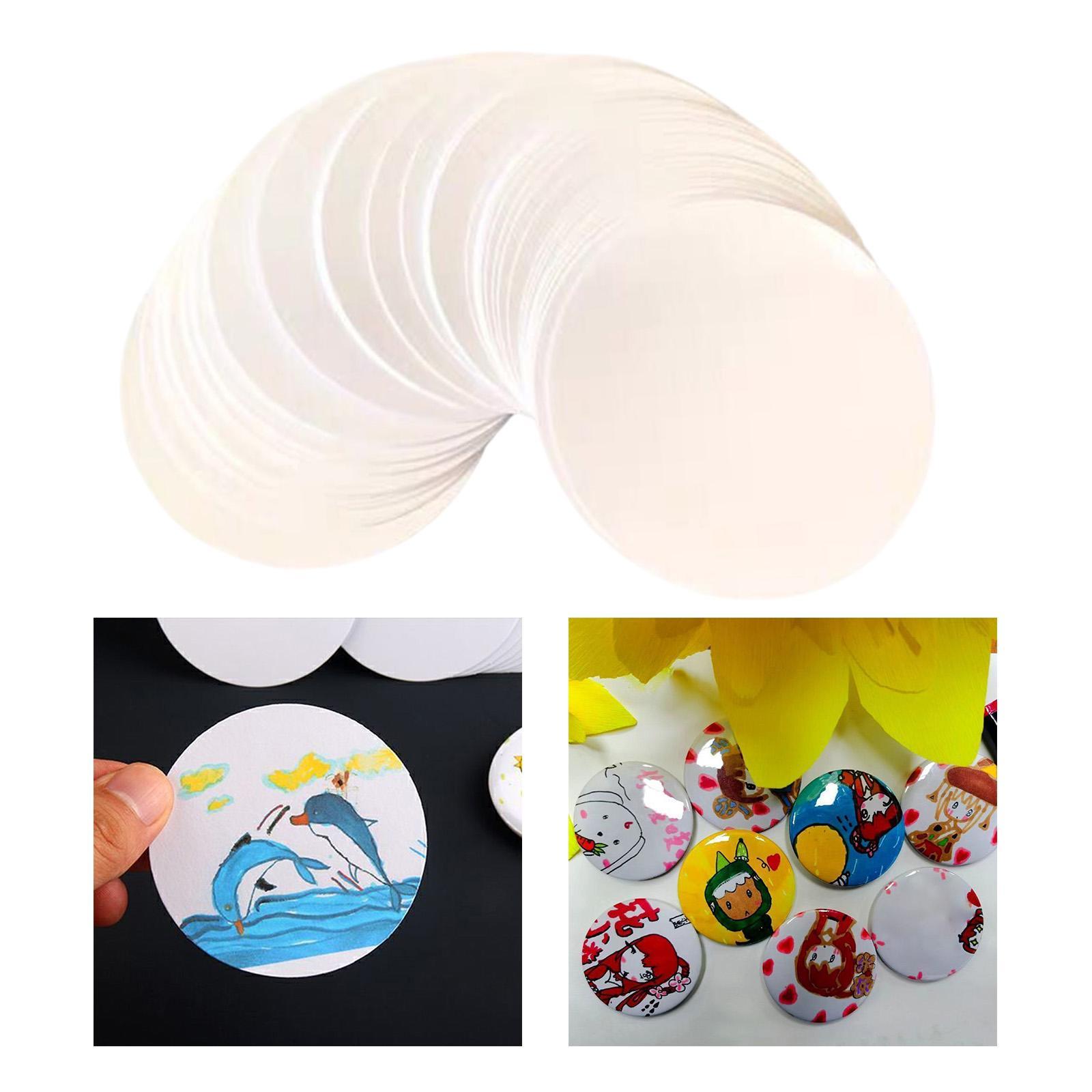 100개 버튼 배지 블랭크 페이퍼 공예용 휴대용 예비  - Button Badge Blank 리뷰 및 가격