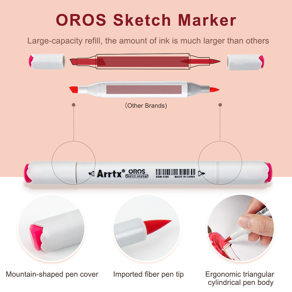 Arrtx Oros 66 파스텔 색상 알코올 브러시 마 - Copic Marker Sketch 리뷰 및 가격