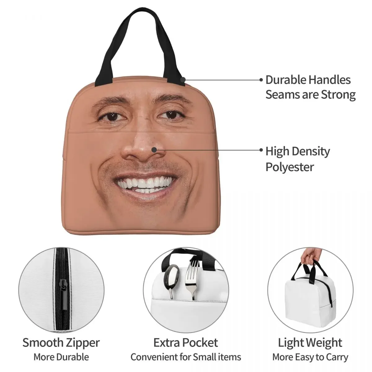 락 페이스 보온 보온 도시락 가방, 재사용 가능, 드웨 - Tote Bag Sublimation 리뷰 및 가격